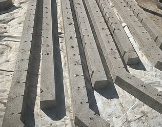 Mourão (estaca) de concreto curvo — pré-moldados Atalho, Brasília-DF